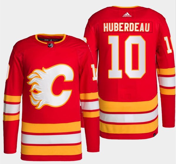 Calgary Flames #10 Jonathan Huberdeau Red Home Stitched Jersey