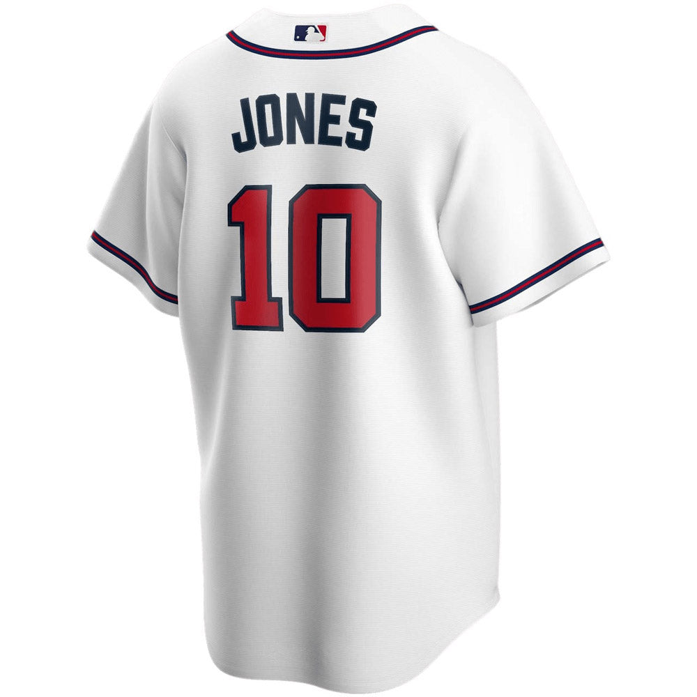 Men's Atlanta Braves Chipper Jones Replica Home Jersey - White