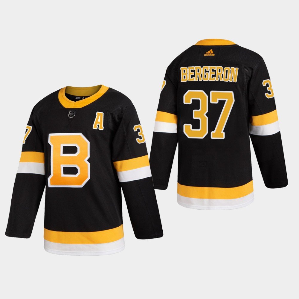 Boston Bruins #37 Patrice Bergeron Black Authentic Pro Jersey